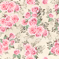seamless Seamless 3D PBR Texture of Pink Rose Floral Pattern on Soft Fabric texture 8k free download PBR