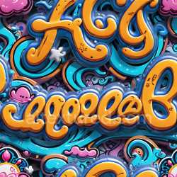 seamless Seamless 3D PBR Graffiti Texture Featuring Vibrant Glossy Cartoon Spray Paint texture 8k free download PBR