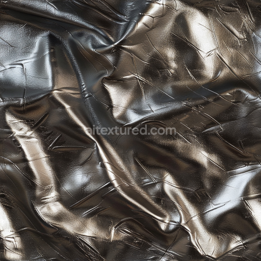 Seamless 3D Shiny Crinkled Black Genuine Leather PBR Texture
