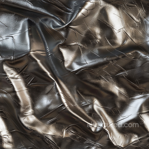 Shiny Crinkled Black Genuine Leather PBR Texture seamless Leather PBR texture