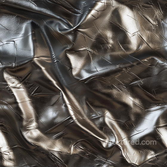 Shiny Crinkled Black Genuine Leather PBR Texture Leather texture preview