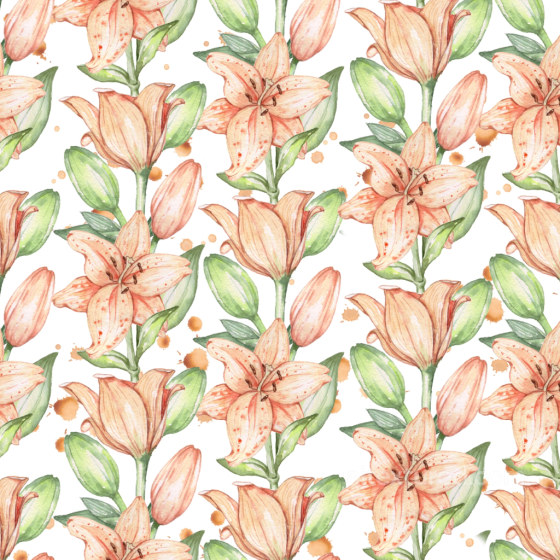 Featuring Orange Lily Wild Flower Pattern Wild Flower texture preview