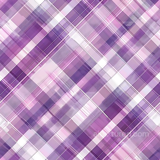 Seamless 3D PBR Texture of Abstract Purple and Lavender Plaid Fabric Pattern texture preview