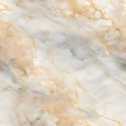 Gray and Beige Marble Texture Featuring Soft Veins and Polished Finish seamless Marble PBR texture
