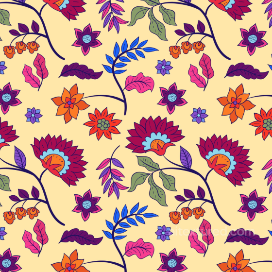 Embroidered Floral Fabric Texture in Warm Pastel Yellow Embroidered floral texture preview