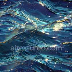 seamless Seamless 3D PBR Glossy Texture Featuring Deep Blue Reflective Water Surface with Gold Sparkles texture 8k free download PBR