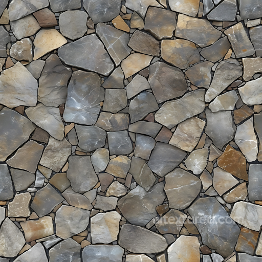 Natural Stone Wall Featuring Irregular Rocks and Earthy Tones Seamless Texture seamless Stone PBR texture