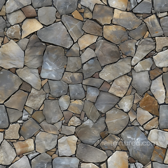 Natural Stone Wall Featuring Irregular Rocks and Earthy Tones Seamless Texture Stone texture preview