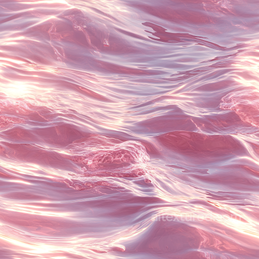Pink Ocean Water PBR Texture with Soft Reflective Waves seamless Water PBR texture