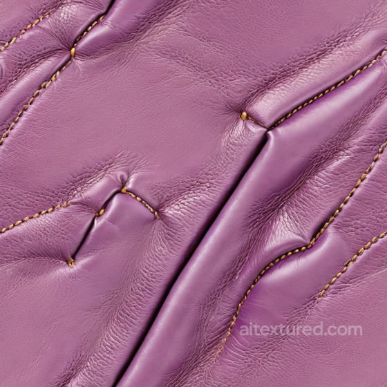 Lavender Glossy Stitched Leather PBR Texture with Wrinkles and Fine Grain Leather texture preview