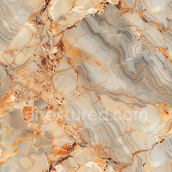 seamless Seamless 3D Breccia Oniciata Natural Marble PBR Texture with Polished Orange and Cream Veins texture 8k free download PBR