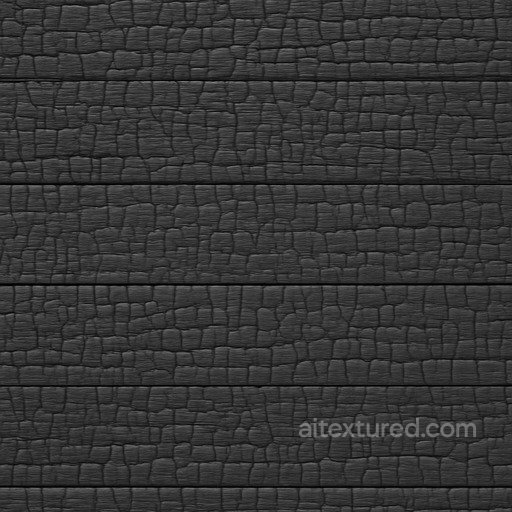 Charred Shou Sugi Ban Siding seamless Wood PBR texture