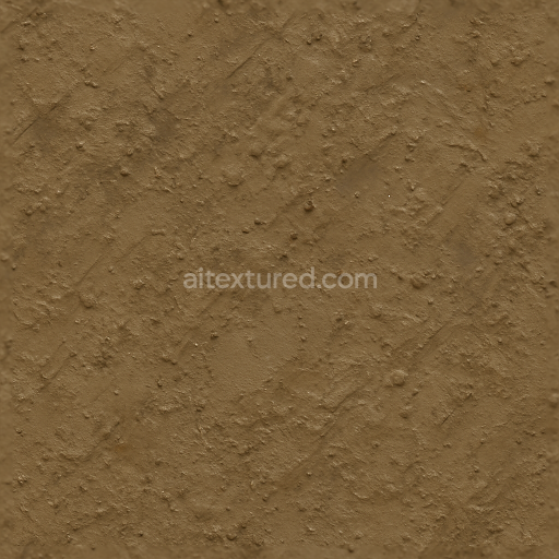 Seamless 3d texture pbr 8k of muddy soil surface with mud splashed and muddy coating