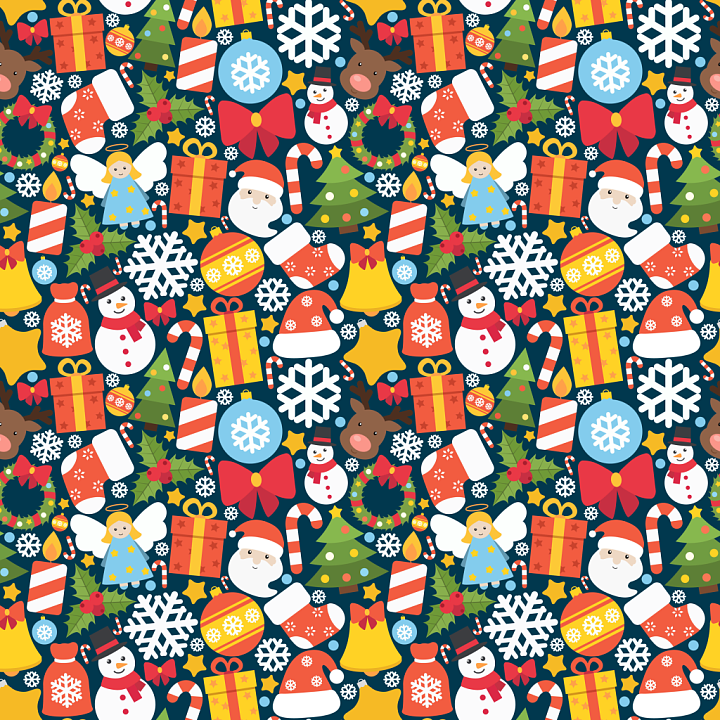 Featuring Colorful Christmas Digital Paper Pattern seamless PBR texture preview