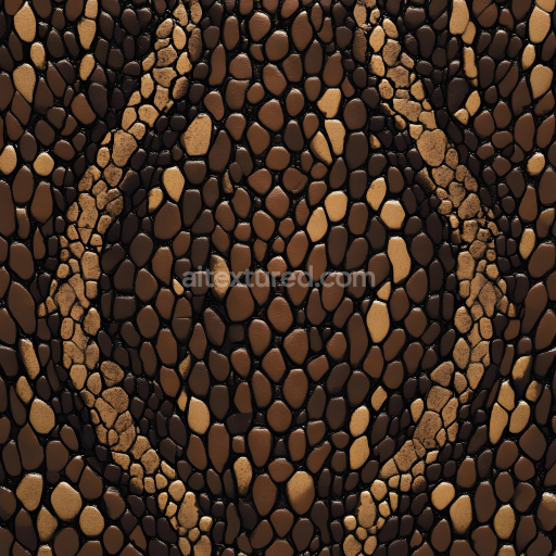 Seamless 3D Reptile Skin PBR Texture Featuring Organic Scale Patterns and Detailed Surface