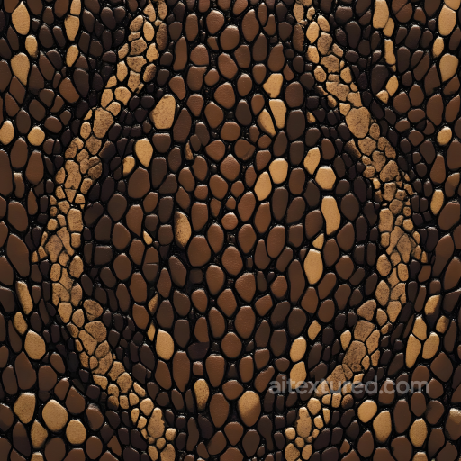 Reptile Skin PBR Texture Featuring Organic Scale Patterns and Detailed Surface seamless Skin PBR texture
