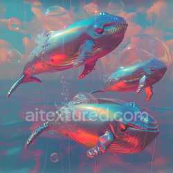 seamless Seamless 3D Inflated Glossy Vinyl Panels PBR Texture in Blue-Red Gradient texture 8k free download PBR