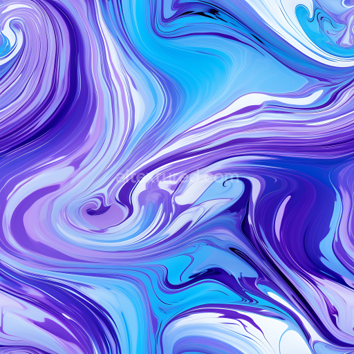 Seamless 3D Marble PBR Texture Featuring Blue and Purple Fluid Swirl Patterns