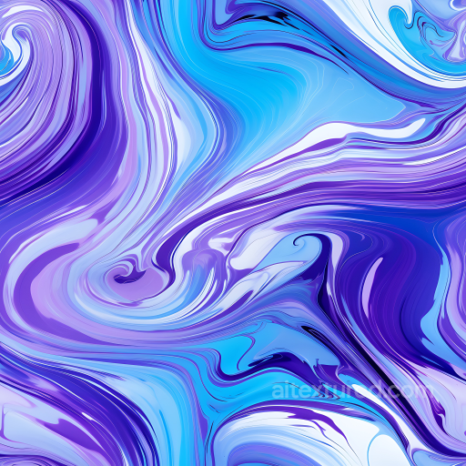 Marble PBR Texture Featuring Blue and Purple Fluid Swirl Patterns seamless Marble PBR texture