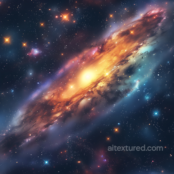 Space PBR Texture Featuring a Vibrant Galaxy Cloud and Starfield Star, space, planets texture preview
