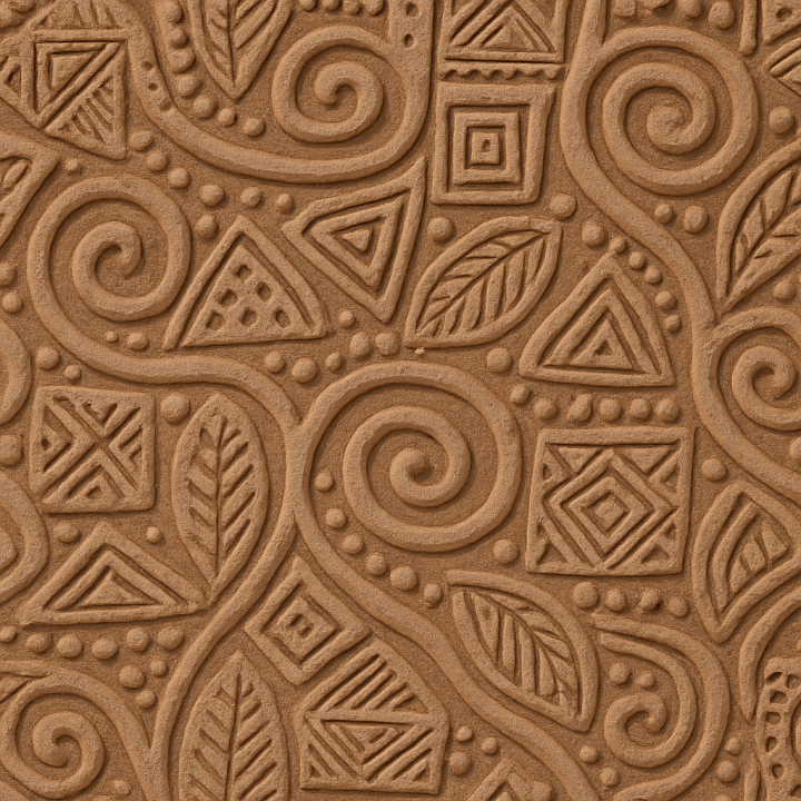 Patterned Clay seamless PBR texture preview
