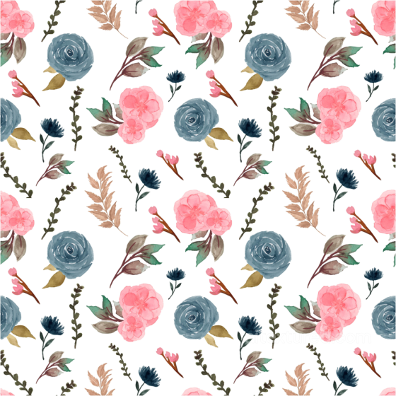 Floral Watercolor Fabric Texture with Pink and Blue Flowers Floral texture preview