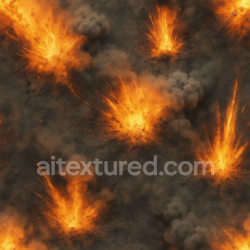 seamless Seamless 8k PBR 3d texture of blast damage with ignition source and burn marks details texture 8k free download PBR