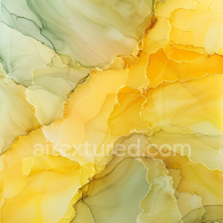 seamless Seamless 3D Alcohol Ink PBR Texture Featuring Golden Yellow & Olive Green Fluid Waves texture 8k free download PBR