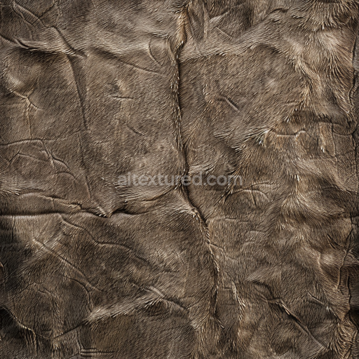 Seamless 3D PBR Weathered Distressed Brown Leather Texture with Fine Grain and Creases