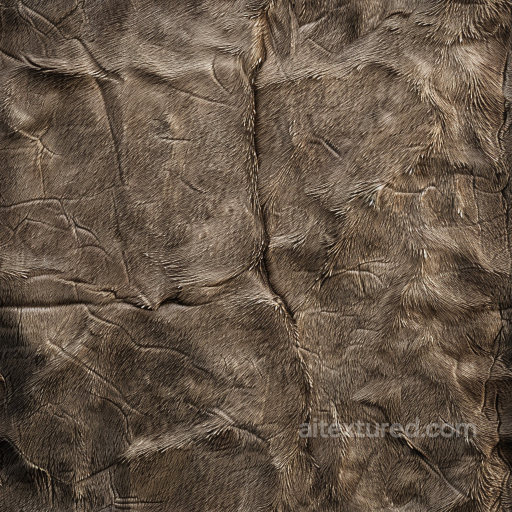 Weathered Distressed Brown Leather Texture with Fine Grain and Creases seamless Leather PBR texture