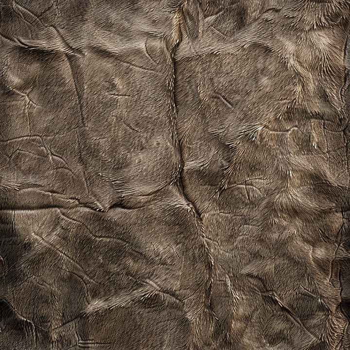 Weathered Distressed Brown Leather with Fine Grain and Creases seamless PBR texture preview
