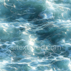 seamless Seamless 3D Ocean Surface PBR Texture Featuring Dynamic Waves and Foamy Highlights texture 8k free download PBR
