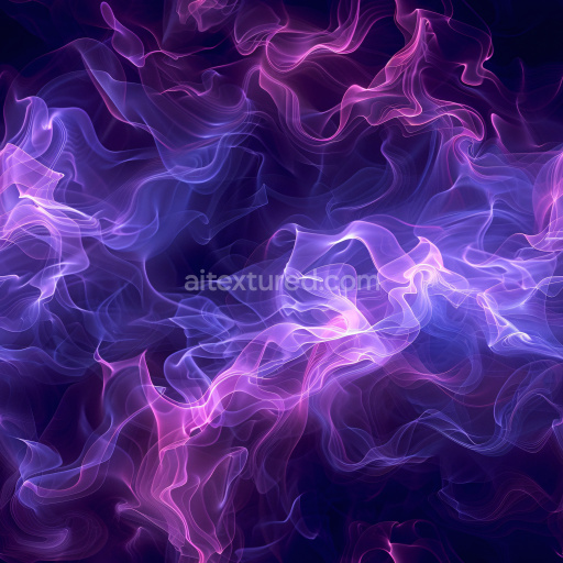 Seamless 3D PBR Texture of Glossy Purple and Blue Flowing Fabric Waves