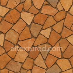 seamless Seamless 3d texture pbr 8k mosaic broken ceramics with distressed surface and warm colors texture 8k free download PBR