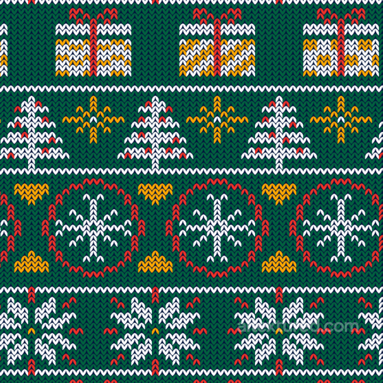 Knitted Christmas Sweater Digital Paper Texture with Festive Patterns All Christmas Digital paper texture preview