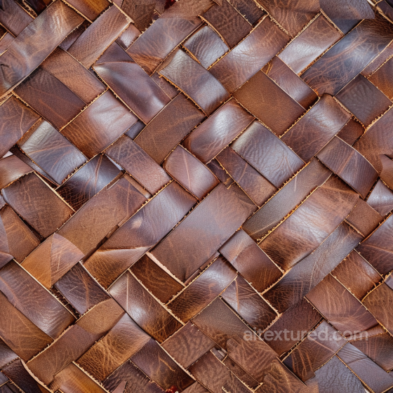 Woven Distressed Brown Leather Texture with Varied Grain and Patina Leather texture preview