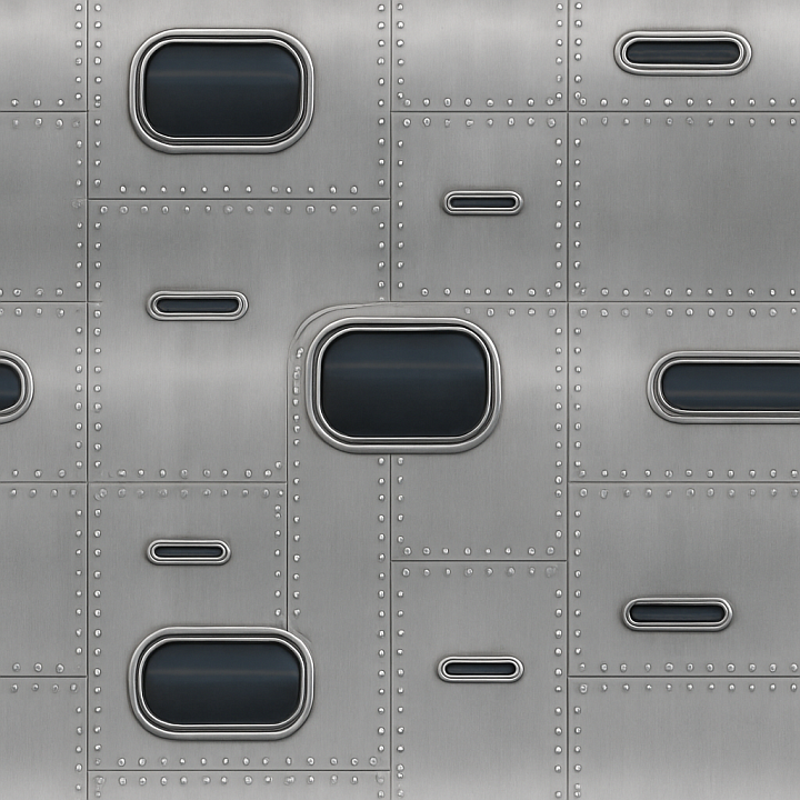 Futuristic Airstream seamless PBR texture preview