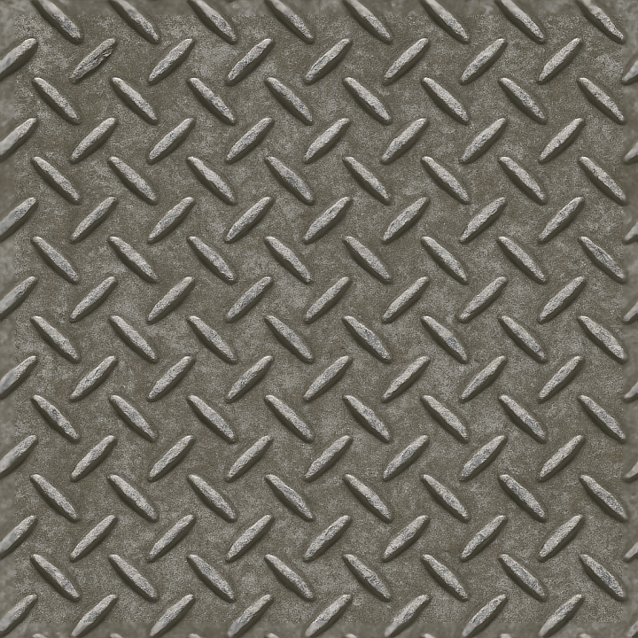 Tactile Plate Linear Ridges On Oxidized Surface Metal Plate seamless PBR texture preview