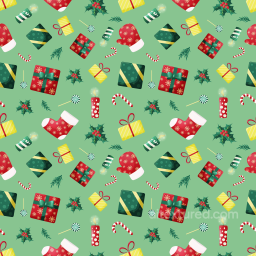 Digital Paper Texture with Christmas Gifts and Holiday Symbols seamless All Christmas Digital paper PBR texture