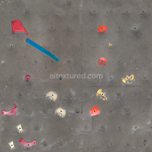 Climbing Wall — Foothold Handholds Climbing Gym Concrete Bouldering — PBR seamless 3D texture