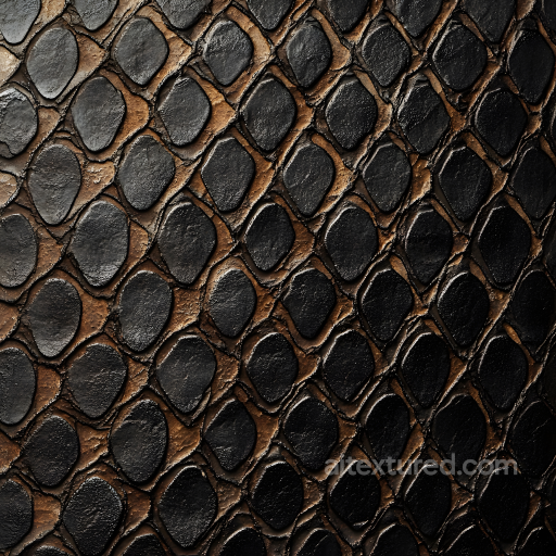 Reptilian Skin Texture With Deep Scale Relief And Natural Coloration seamless Skin PBR texture