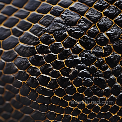 Reptile Skin PBR Texture Featuring Detailed Scaled Surface and Glossy Sheen seamless Skin PBR texture