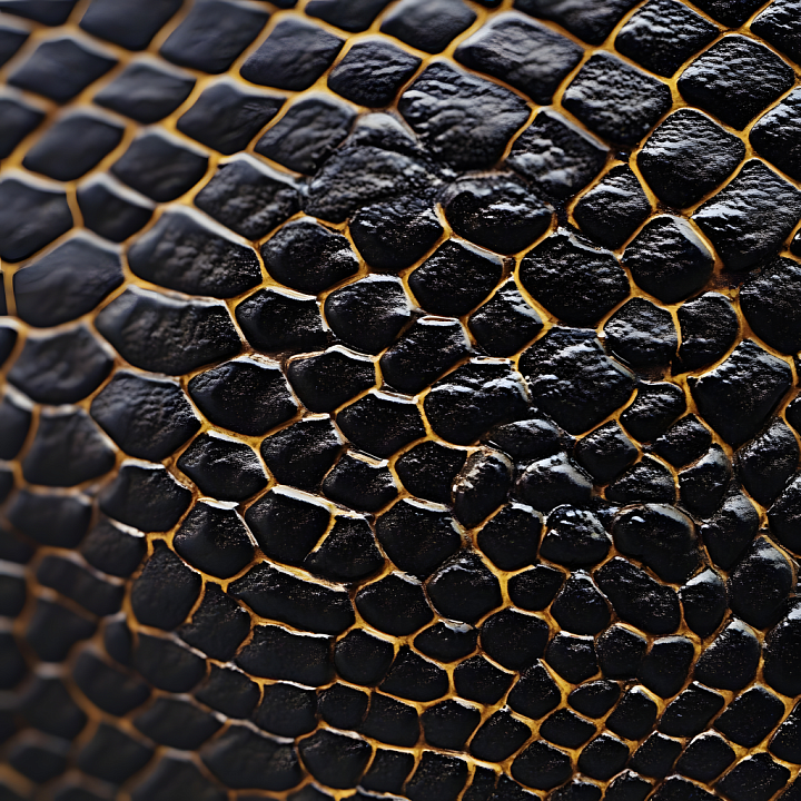 Reptile Skin Featuring Detailed Scaled Surface and Glossy Sheen seamless PBR texture preview