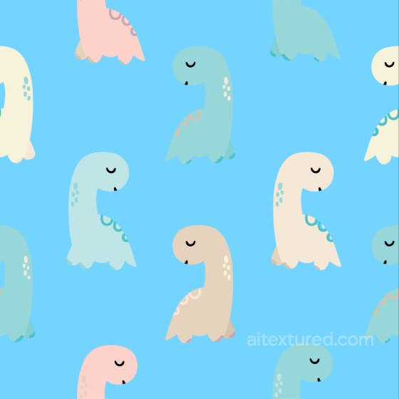 Cartoon Baby Dinosaur Fabric Texture in Soft Pastels Baby Boy texture preview