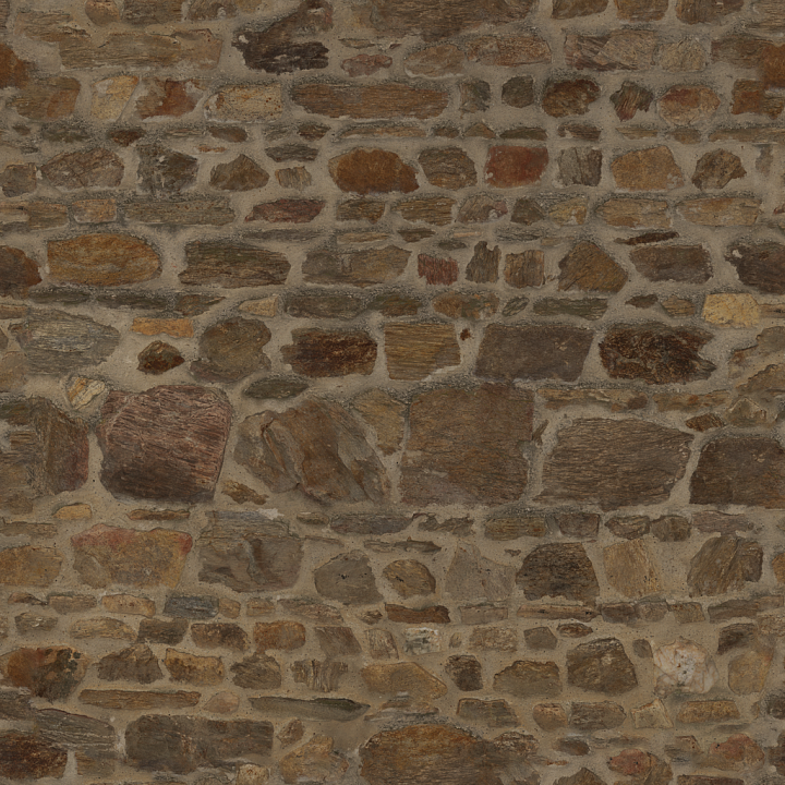 Rough Wall Stones seamless PBR texture preview