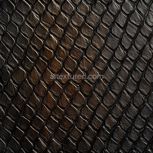 Seamless 3D PBR reptilian skin texture with detailed scales and natural gloss