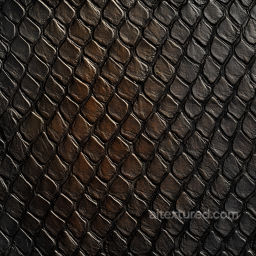 Reptilian Skin Texture With Detailed Scales And Natural Gloss seamless Skin PBR texture