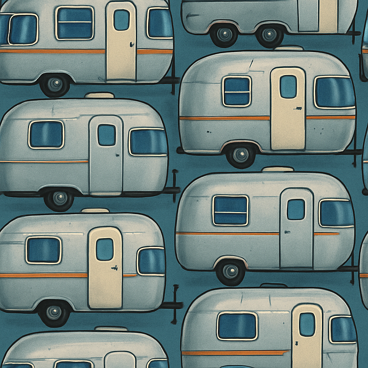 Stylized Airstream seamless PBR texture preview