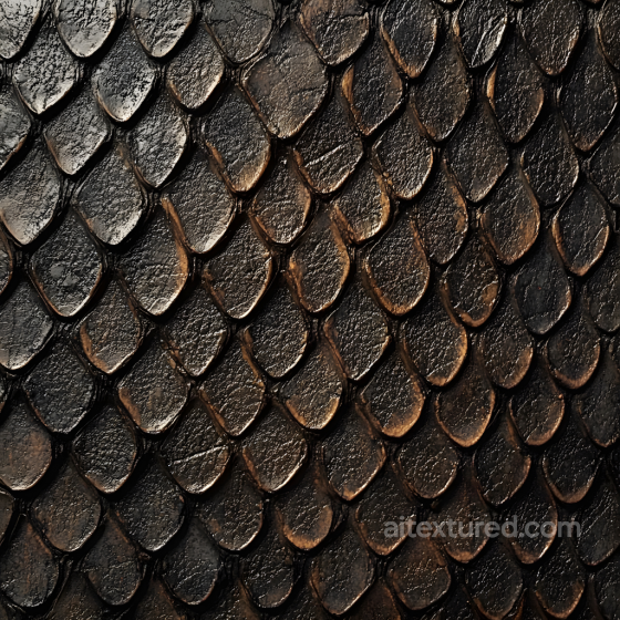 Dark Scaled Reptilian Skin Seamless Texture with Distinct Cracked Surface Detail Skin texture preview