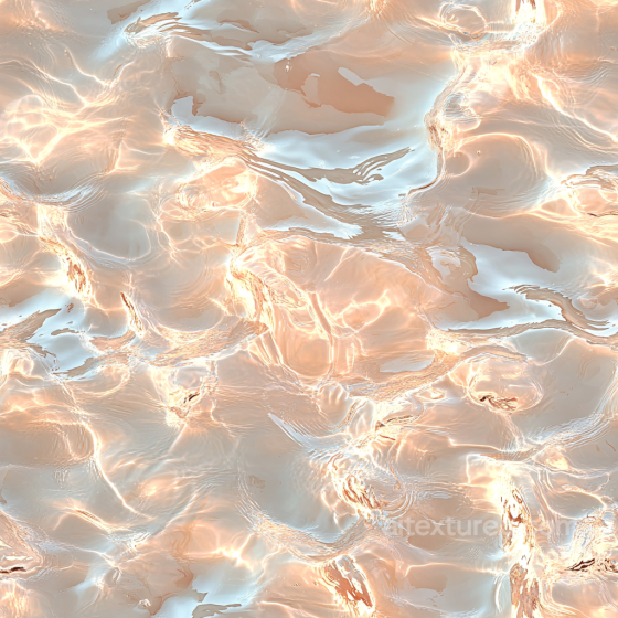 Shallow Water Surface Seamless Texture with Warm Golden Light Reflections Water texture preview